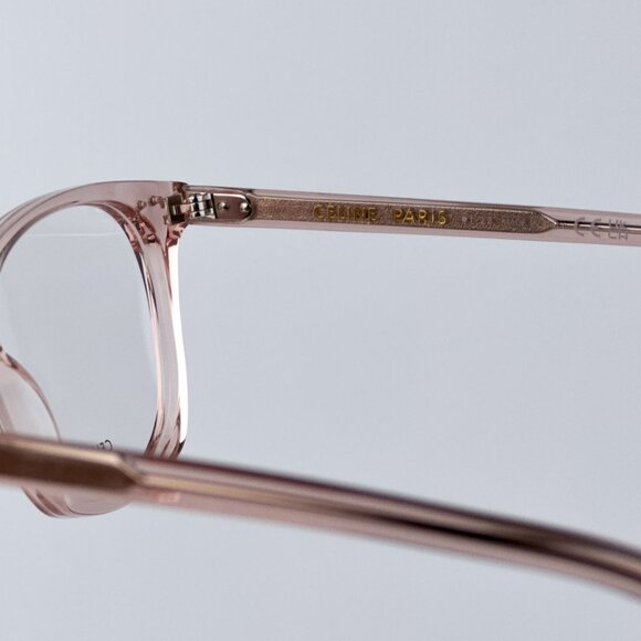Celine THIN Women BRAND NEW Eyeglasses Shiny Rose Demo Square CL50058I 074 - Picture 8 of 10